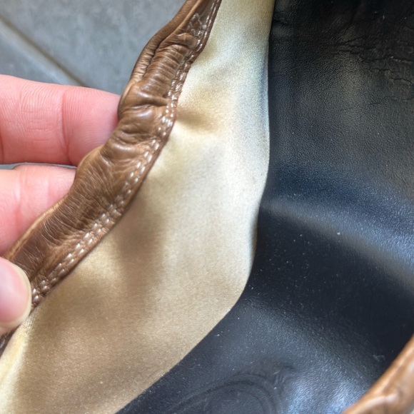 Moving Sale | TOD'S Leather Scrunch Ballet Flats Brown Dark 8.5 with orginal bag - Picture 10 of 15